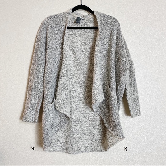 Quinn Sweaters - Waterfall Grey/Beige Knit Cardigan